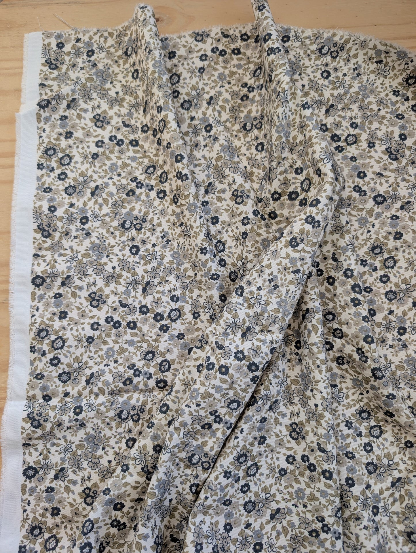 Antique Floral Organic Cotton by the Quarter Yard