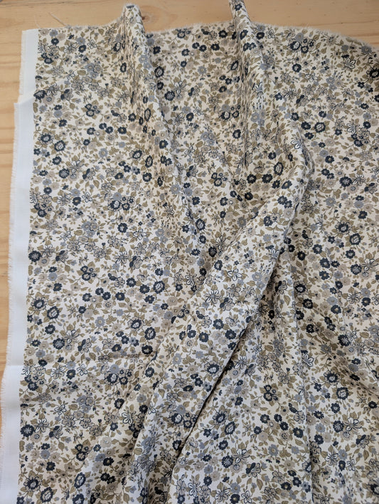 Antique Floral Organic Cotton by the Quarter Yard