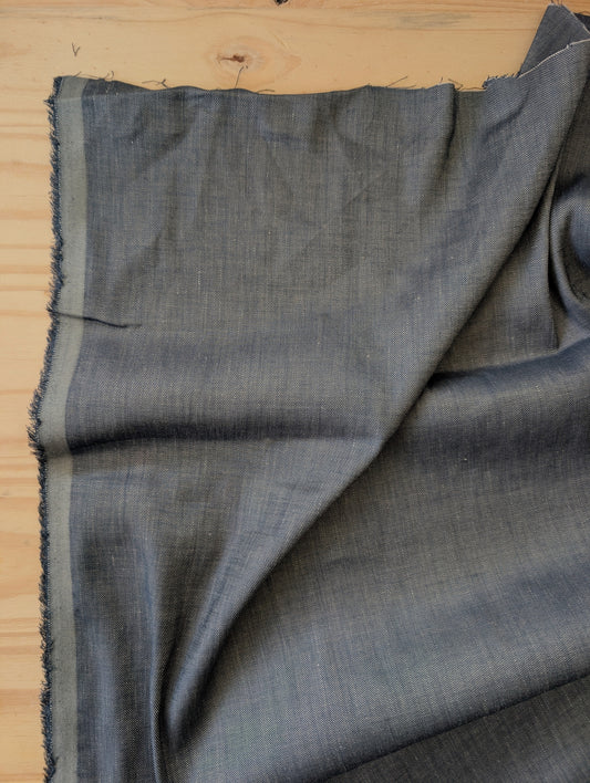 3 yards Linen Rayon Stretch Twill Dark Green